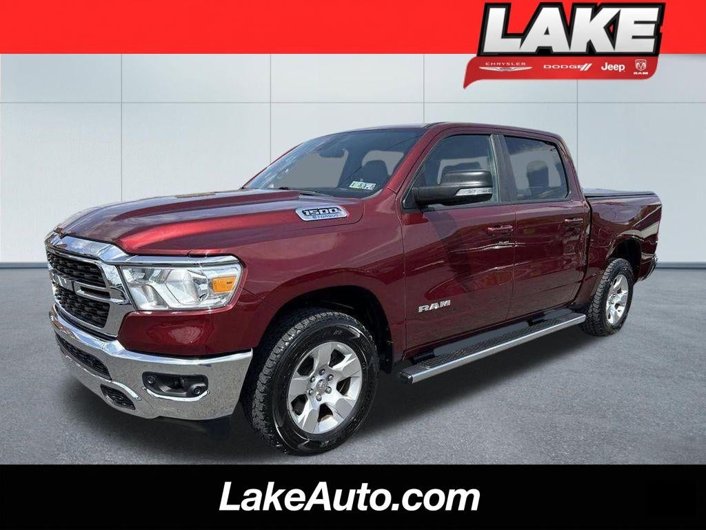 2022 RAM 1500 Big Horn in Red — front three-quarter view