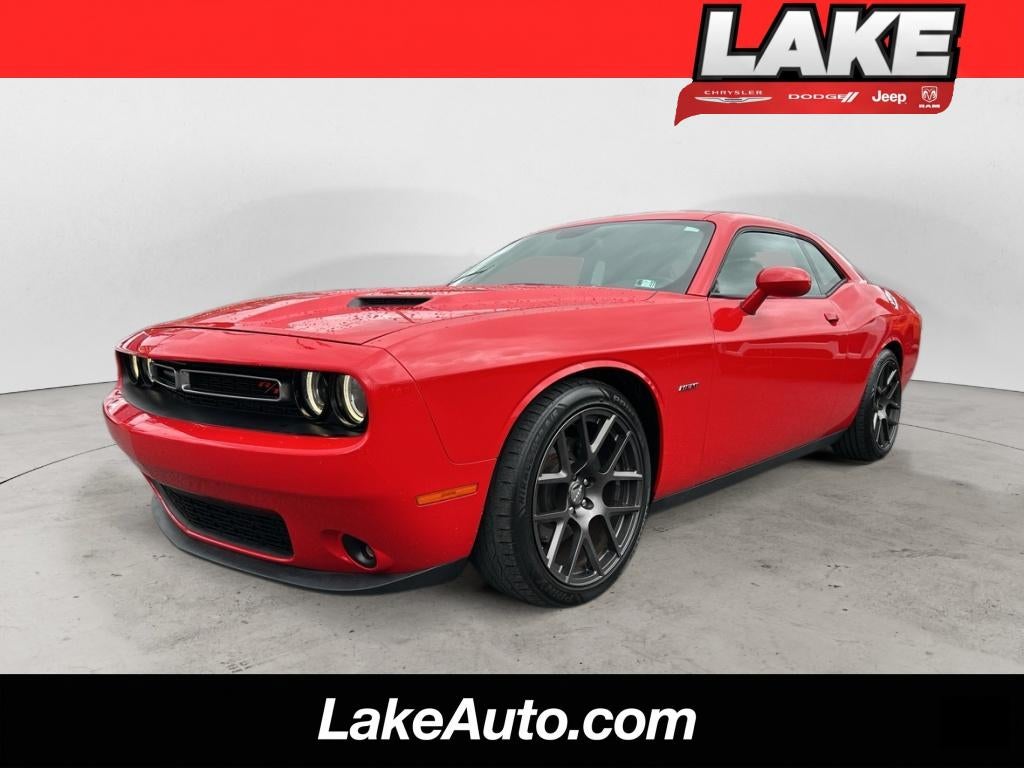2016 Dodge Challenger R/T Plus in Torred Clearcoat — front three-quarter view