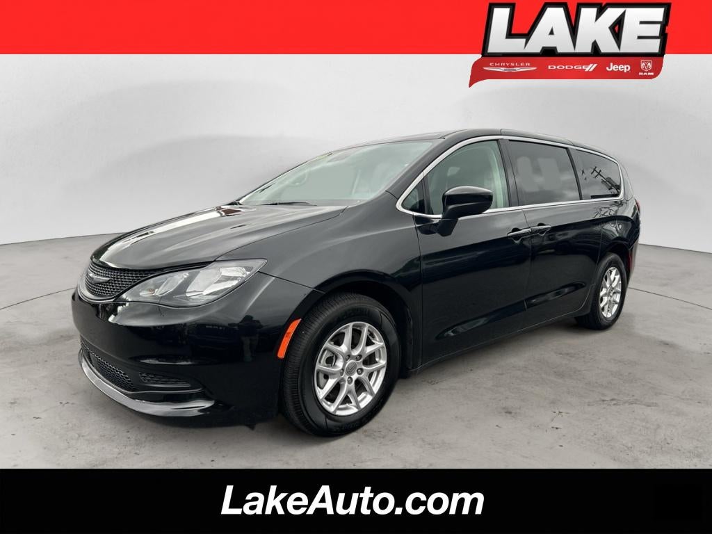 2023 Chrysler Voyager LX in Brilliant Black — front three-quarter view