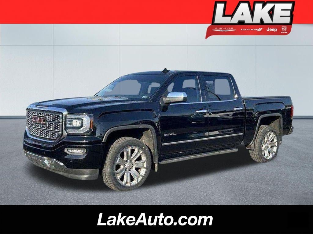 2018 GMC Sierra Denali in Black — front three-quarter view