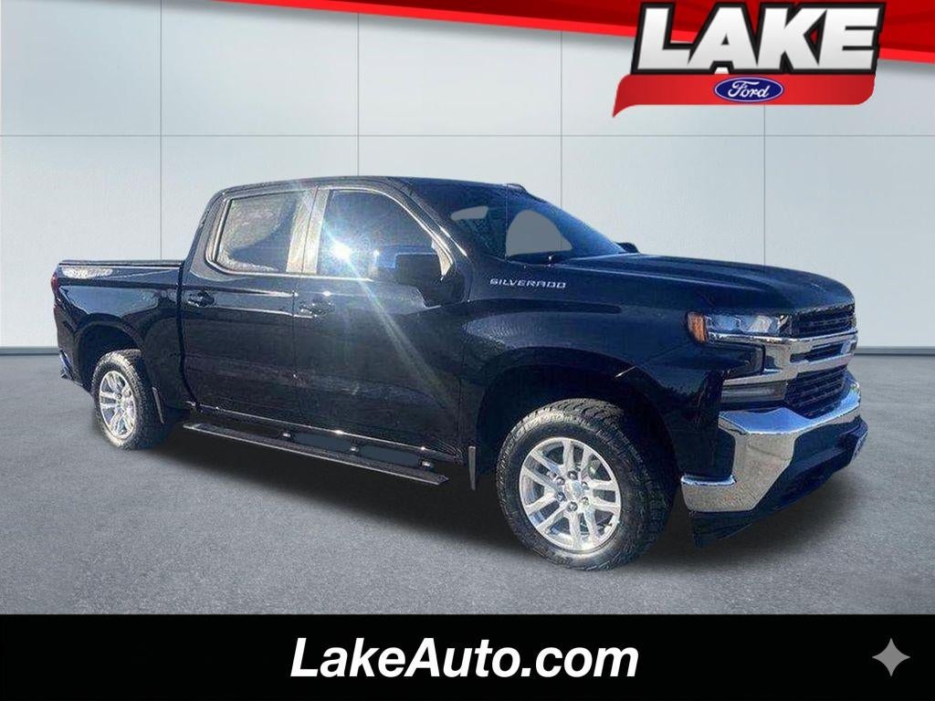 2020 Chevrolet Silverado LT in Black — front three-quarter view